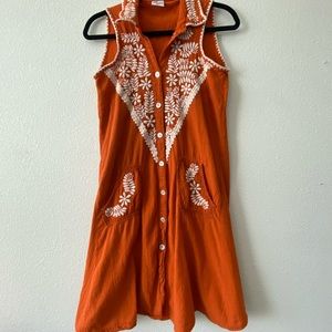 🍊 Burnt Orange Summer Dress